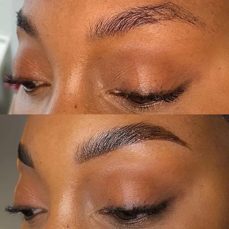Before Semi-Permanent Microshaded Eyebrows